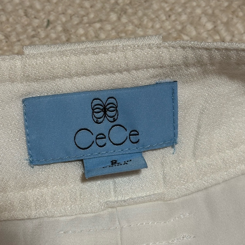 CeCe High Waist White Women's Shorts - Picture 3 of 7